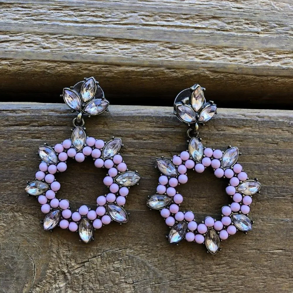 SugarFix by Baublebar Pink Beaded and Diamond Earrings